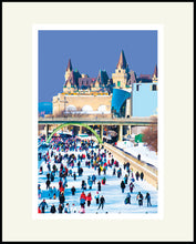 Load image into Gallery viewer, Skaters on the Rideau Canal - Matted Archival Print
