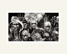 Load image into Gallery viewer, Masks in Venice - Black and White Archival Print
